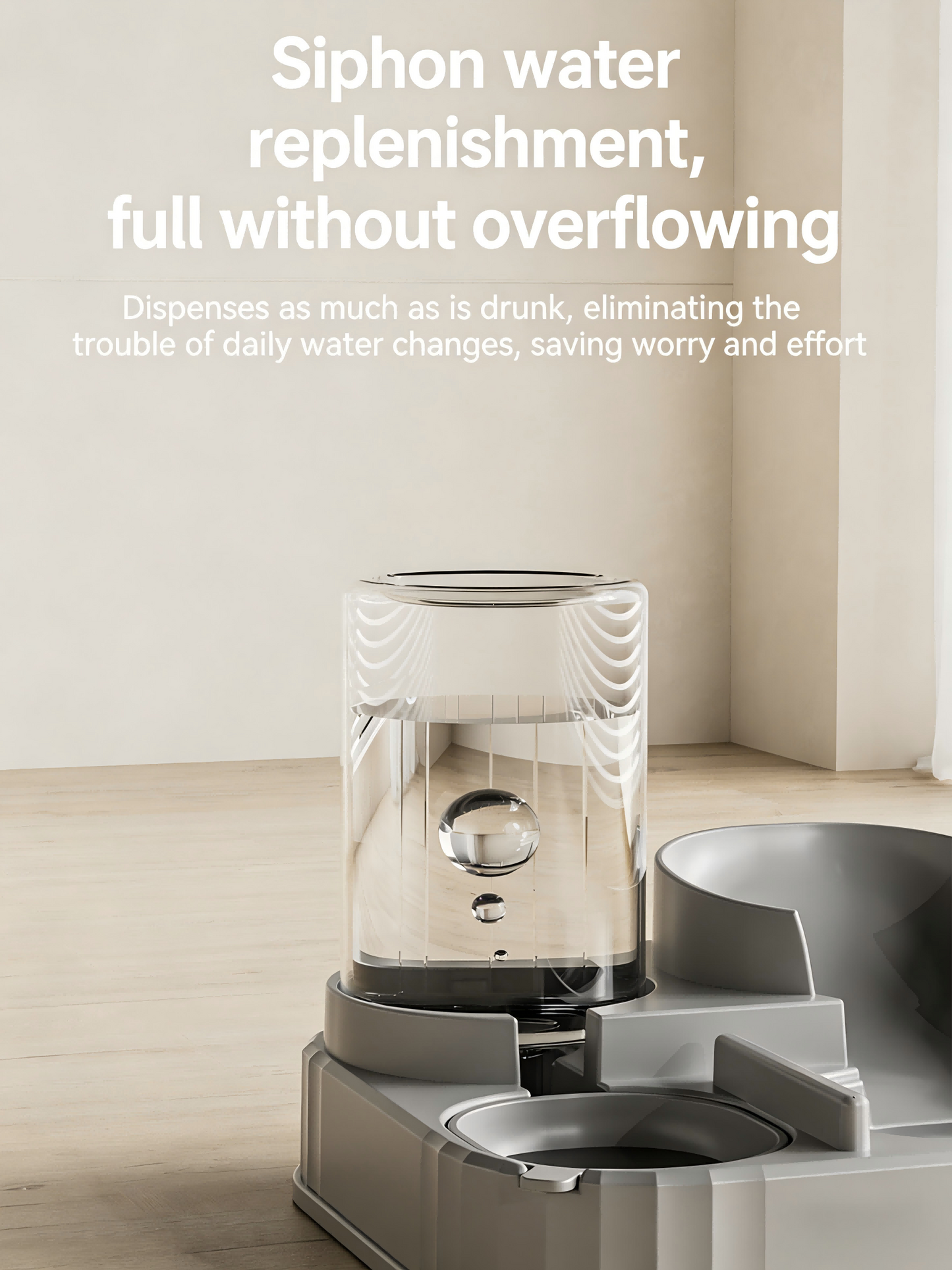 Modern Portable Smart Automatic Eco-Friendly Pet Food Feeders Large Capacity Water Dispenser Dog Cat Bowls Dry Wet Separation