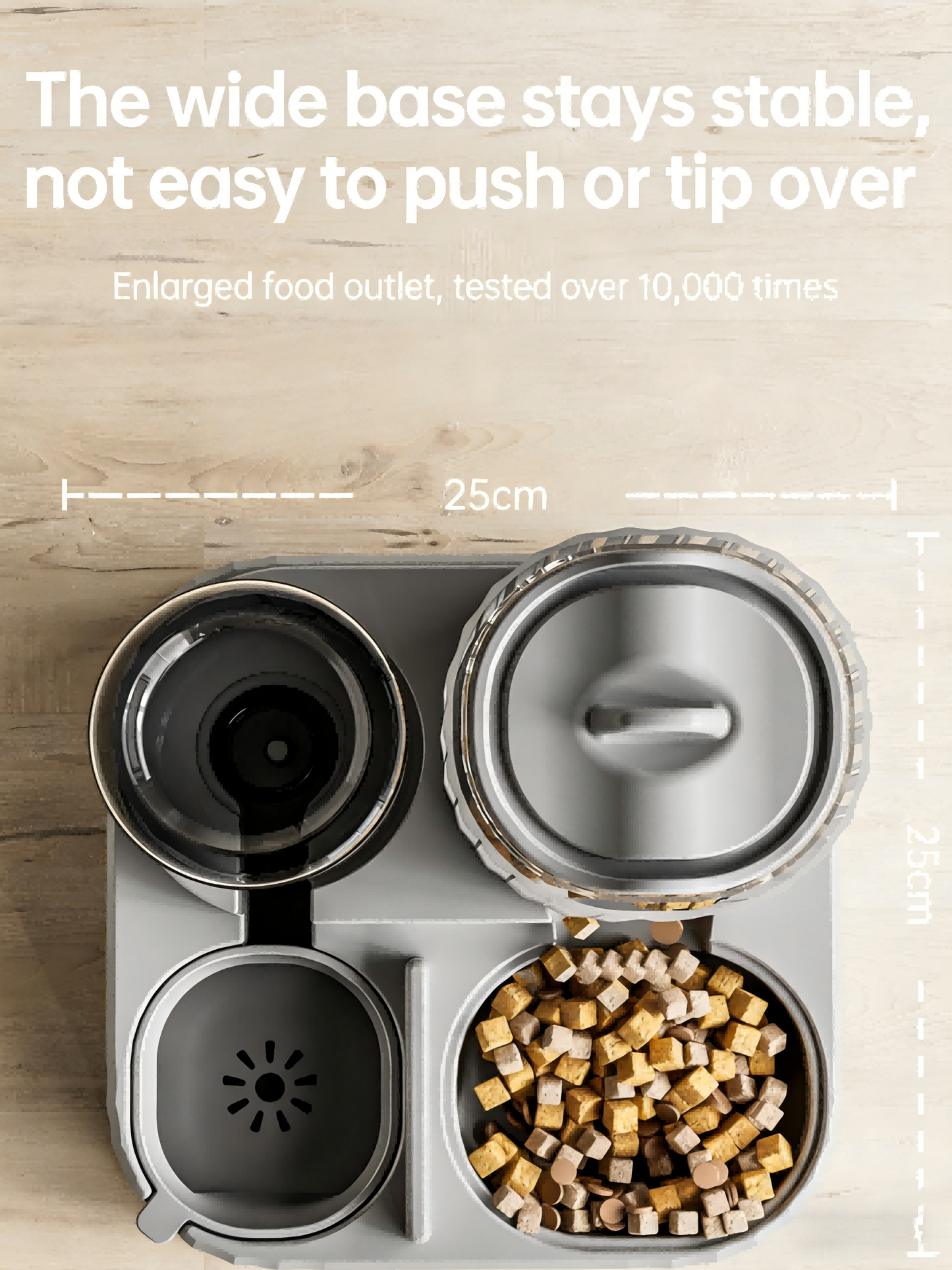 Modern Portable Smart Automatic Eco-Friendly Pet Food Feeders Large Capacity Water Dispenser Dog Cat Bowls Dry Wet Separation